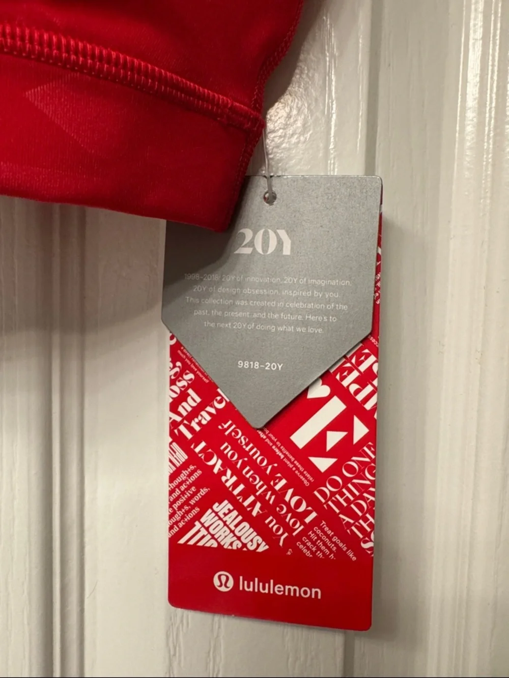 Women’s Lululemon Ltd Edition Energy Bra 20YR Anniversary Manifesto Red Sz 8